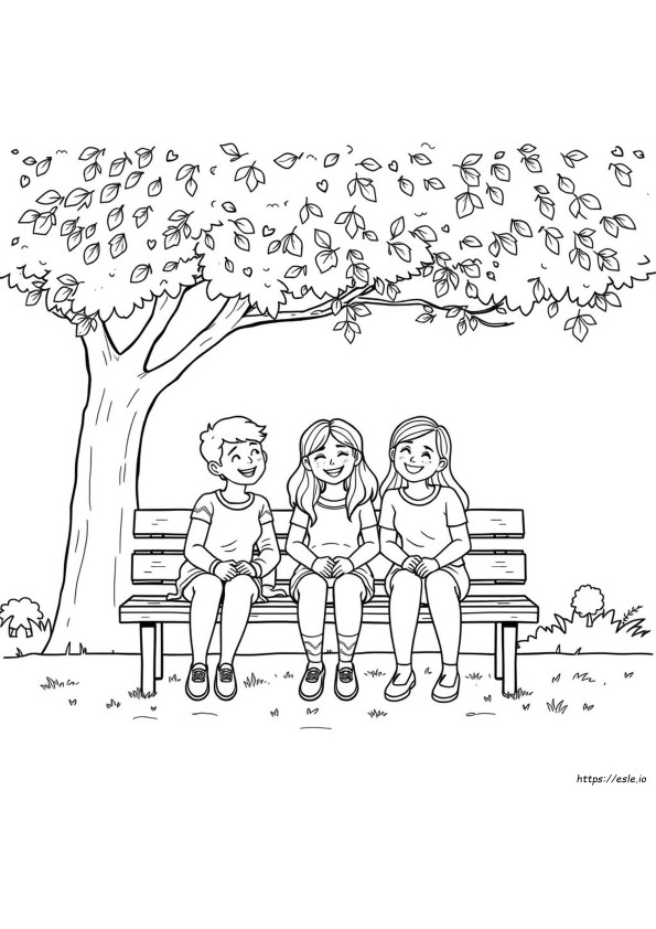 Best Friends Colouring Pages