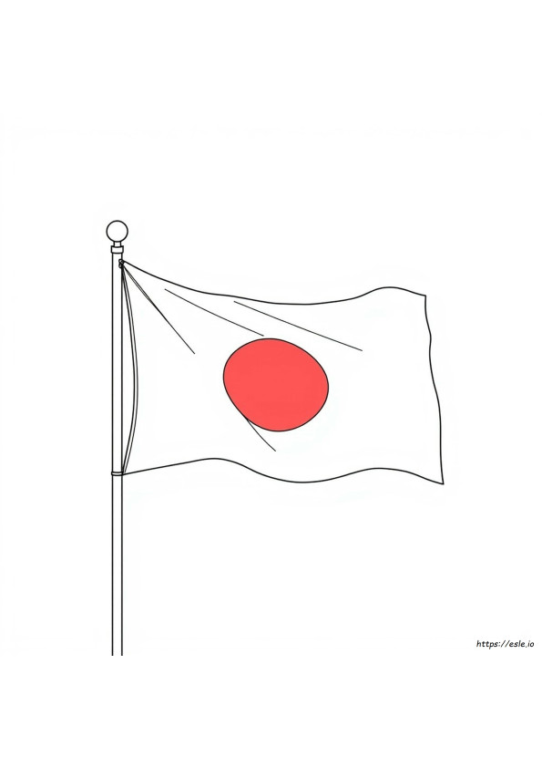 Flagge Japans Ausmalbilder