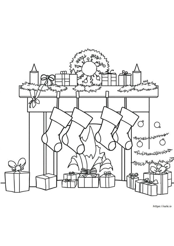 Coloriage Bas De Noël