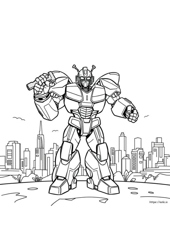 Bumblebee Transformer Para Colorear E Imprimir Gratis