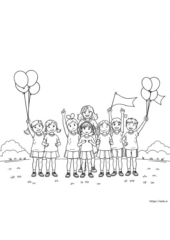 Gambar Mewarnai Sorak-Sorai