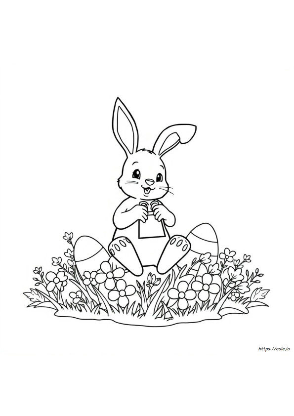 Coloriage Lapin De Pâques Pour La Maternelle