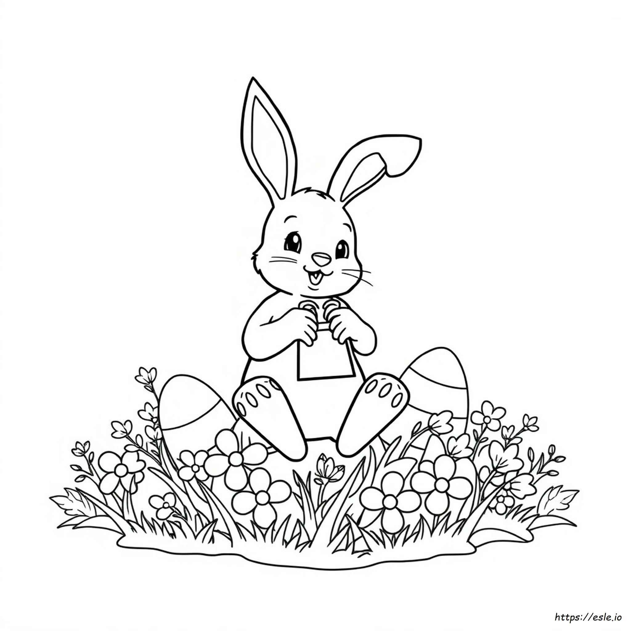 Preschool Easter Bunny Coloring Page