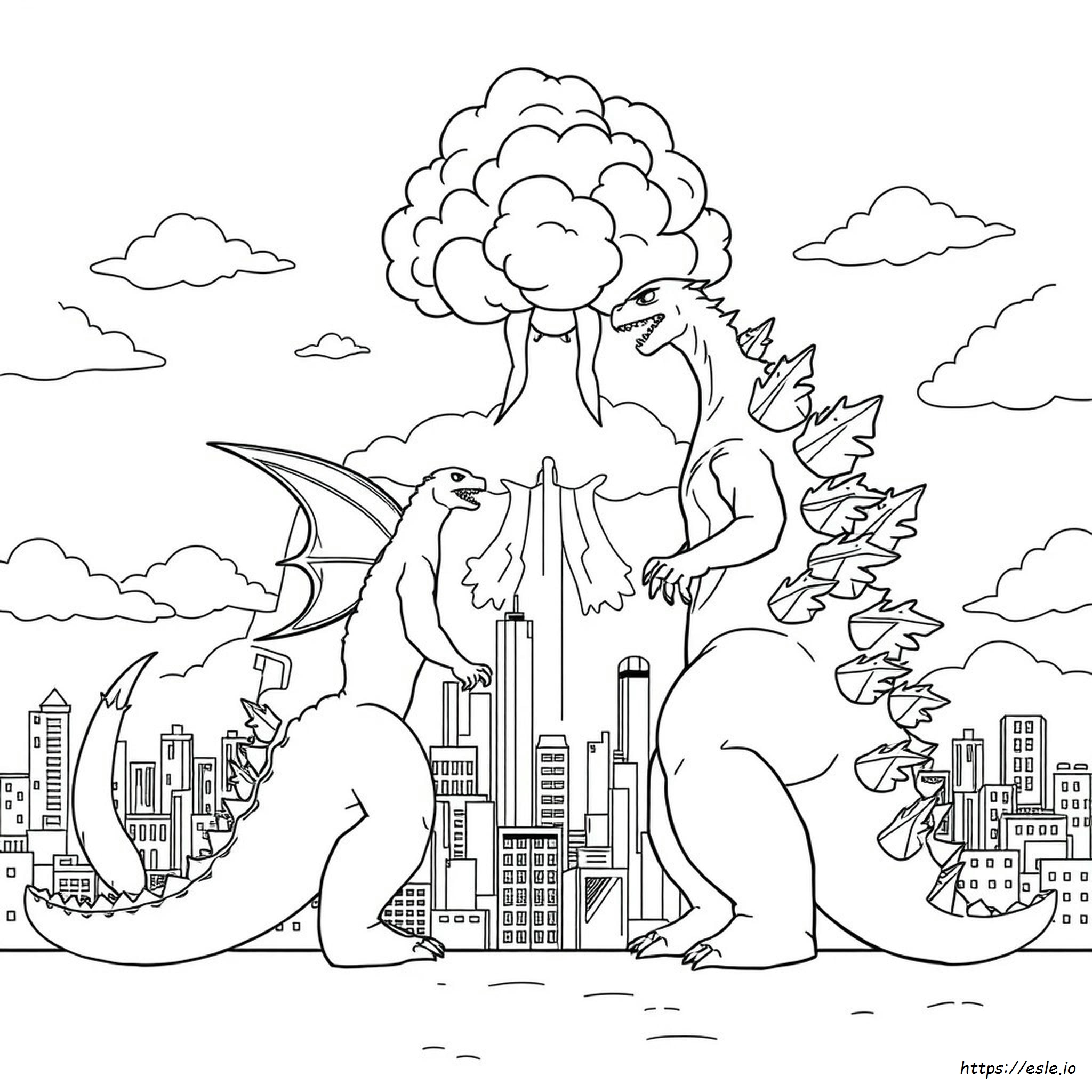 Mothra Godzilla Ausmalbilder