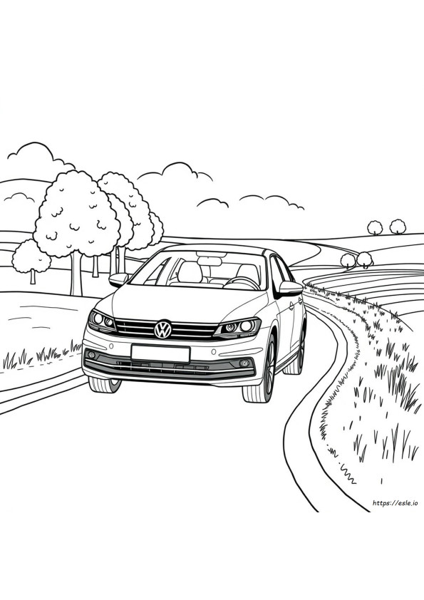 Volkswagen Jetta Coloring Page