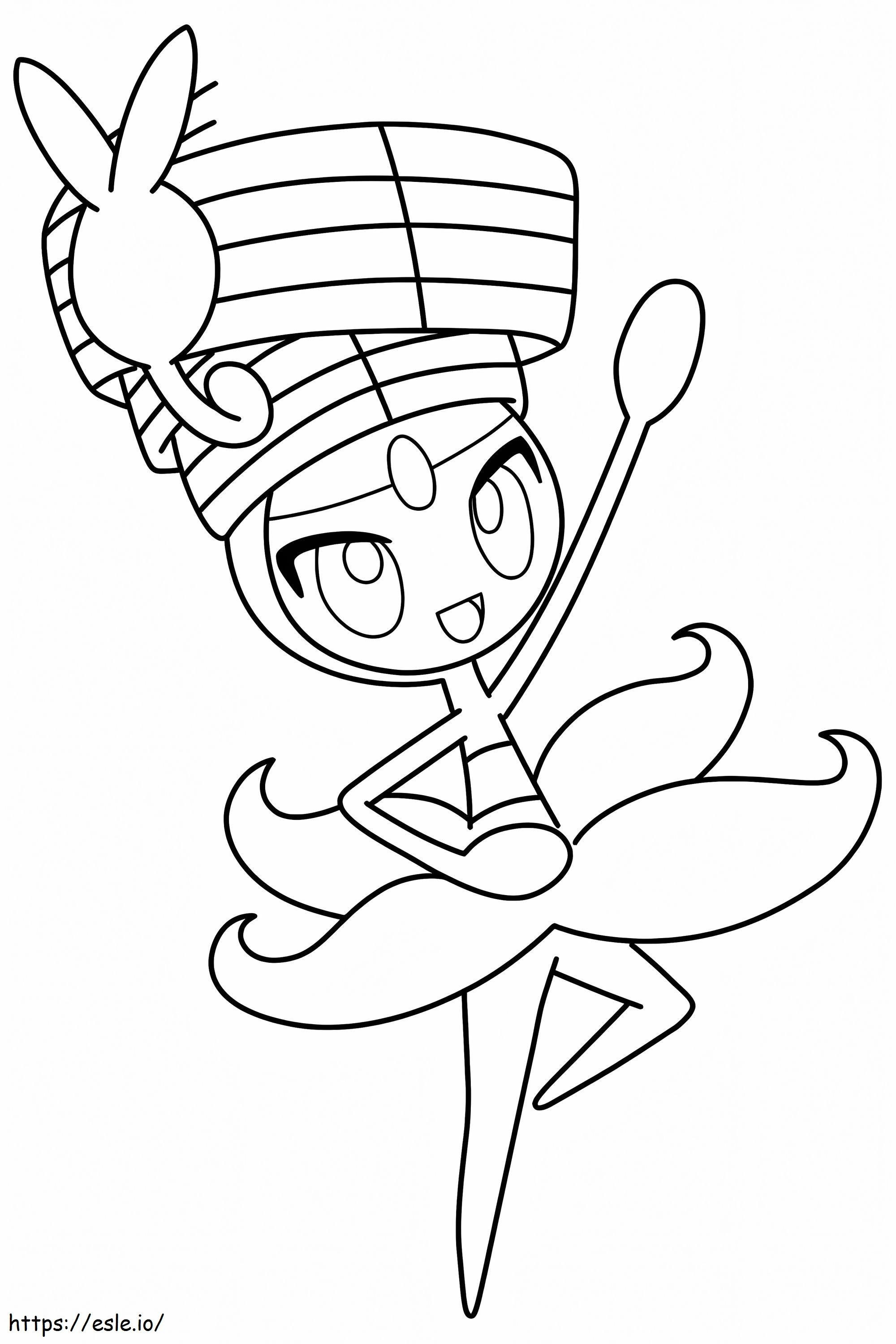 Meloetta Pirouette Form coloring page
