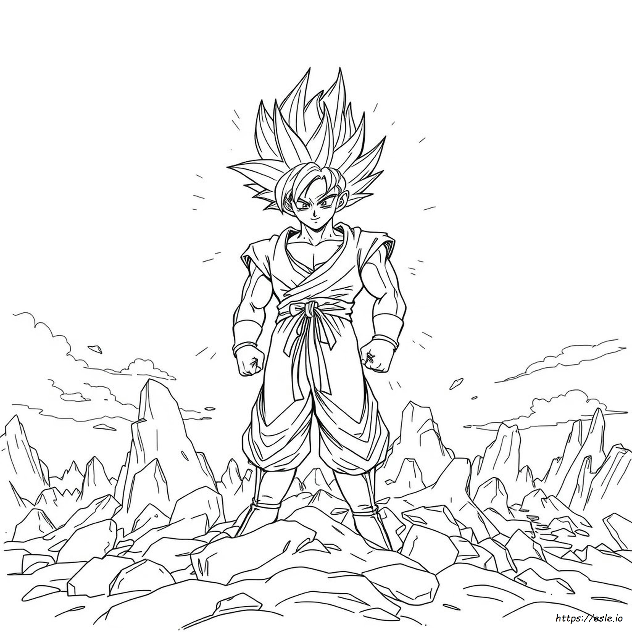 Super Saiyan Goku Kleurplaten kleurplaat