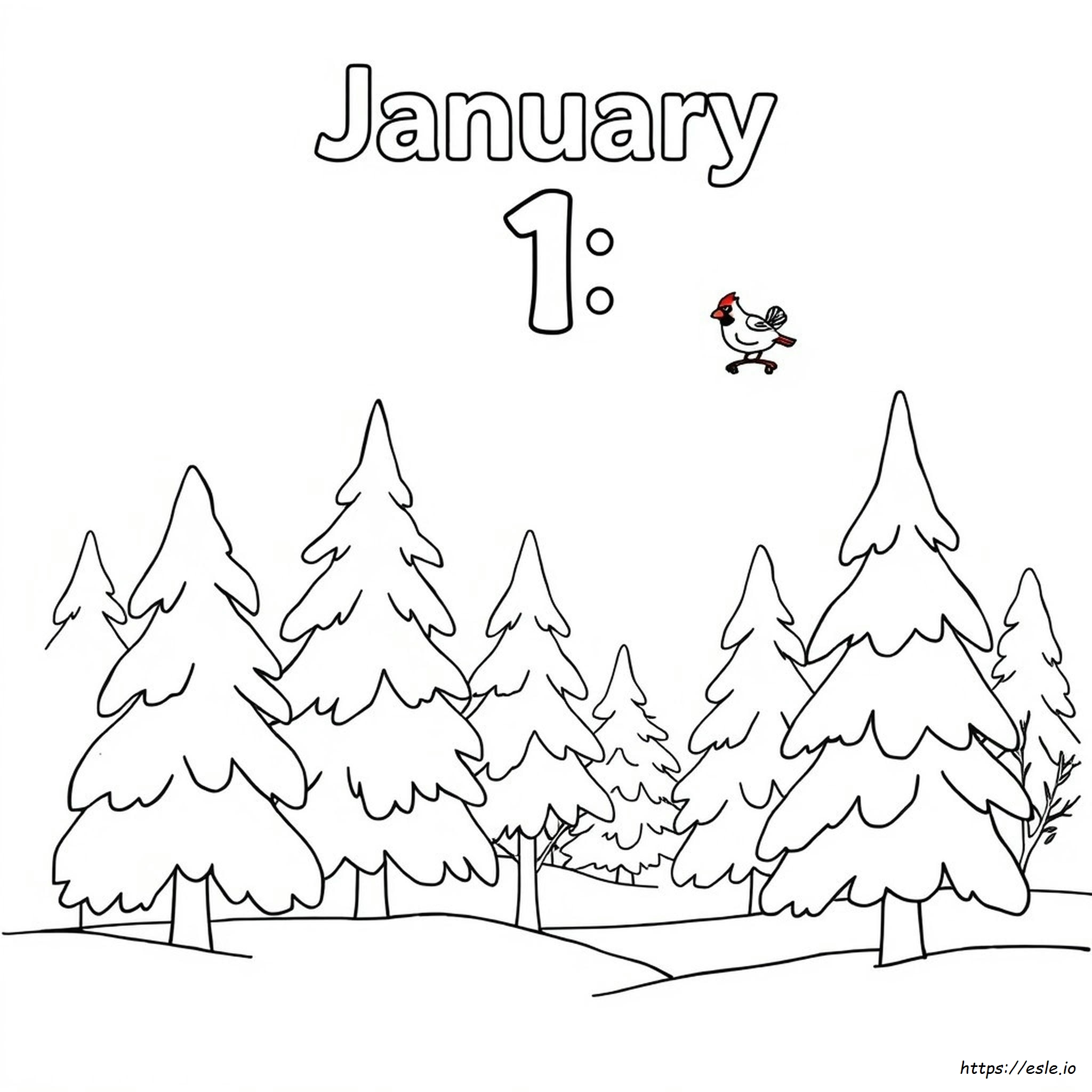 January Coloring Pages