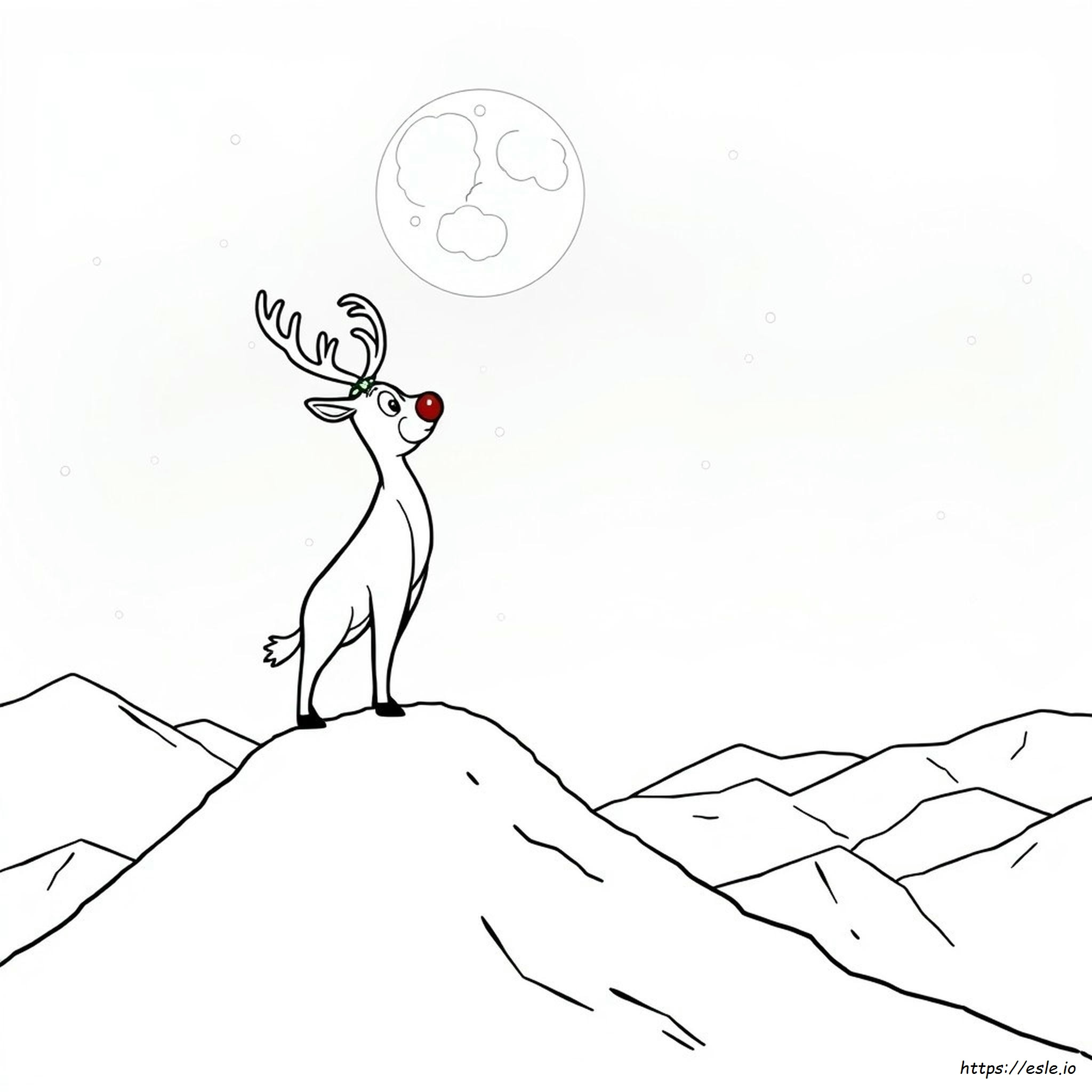 Rudolf, A Piros Orrú Rénszarvas Színező