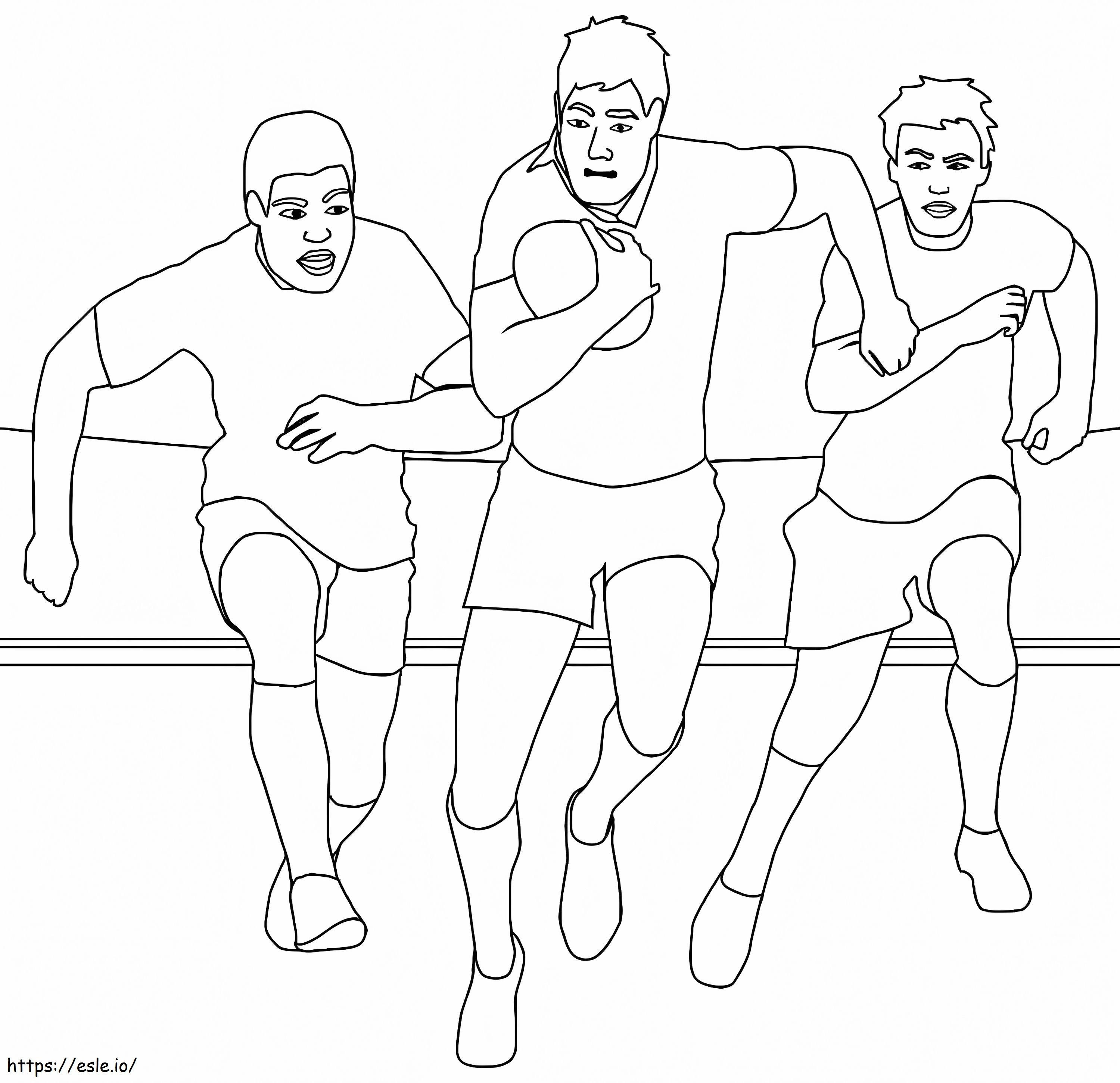 Printable Rugby coloring page