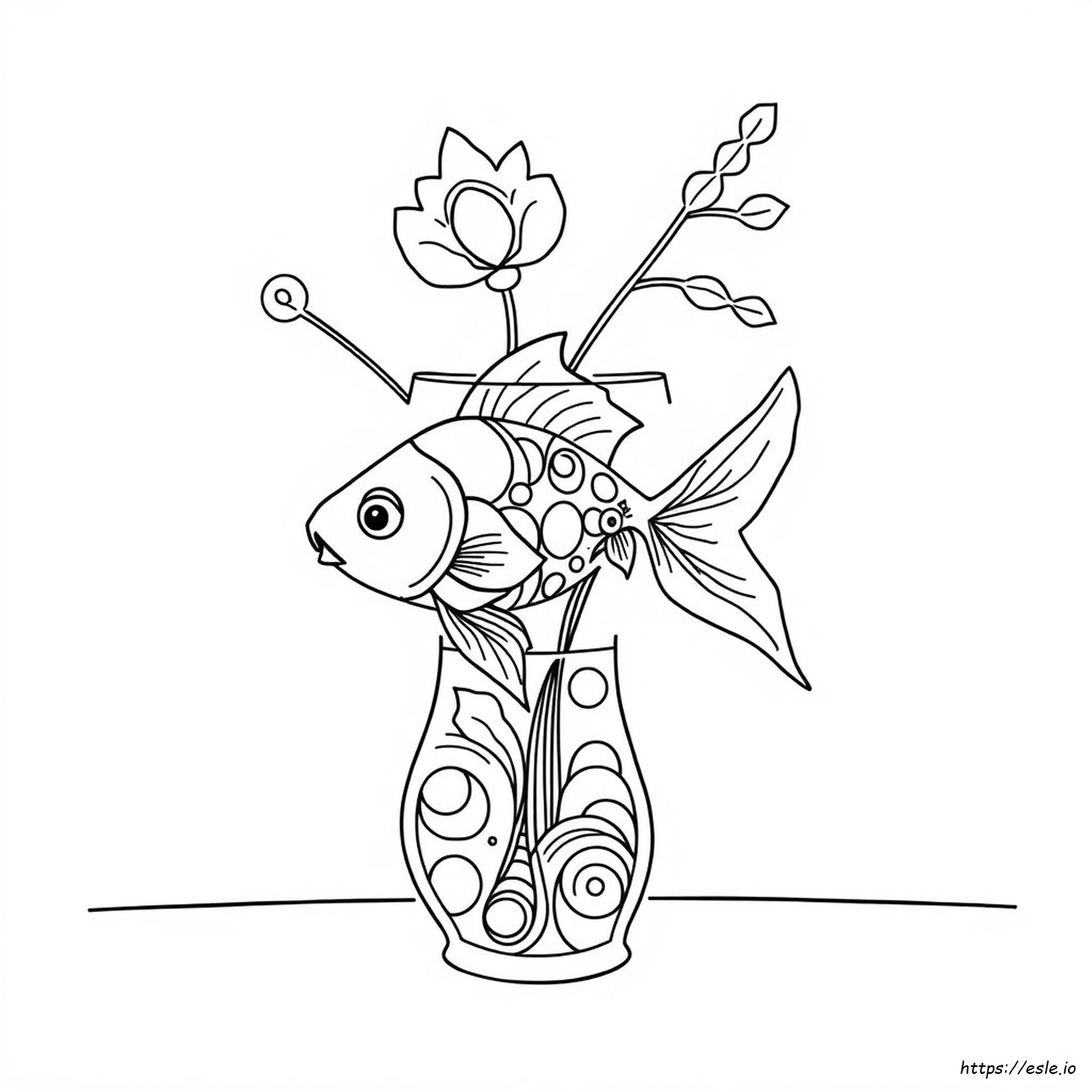 Matisse Goldfish Coloring Page