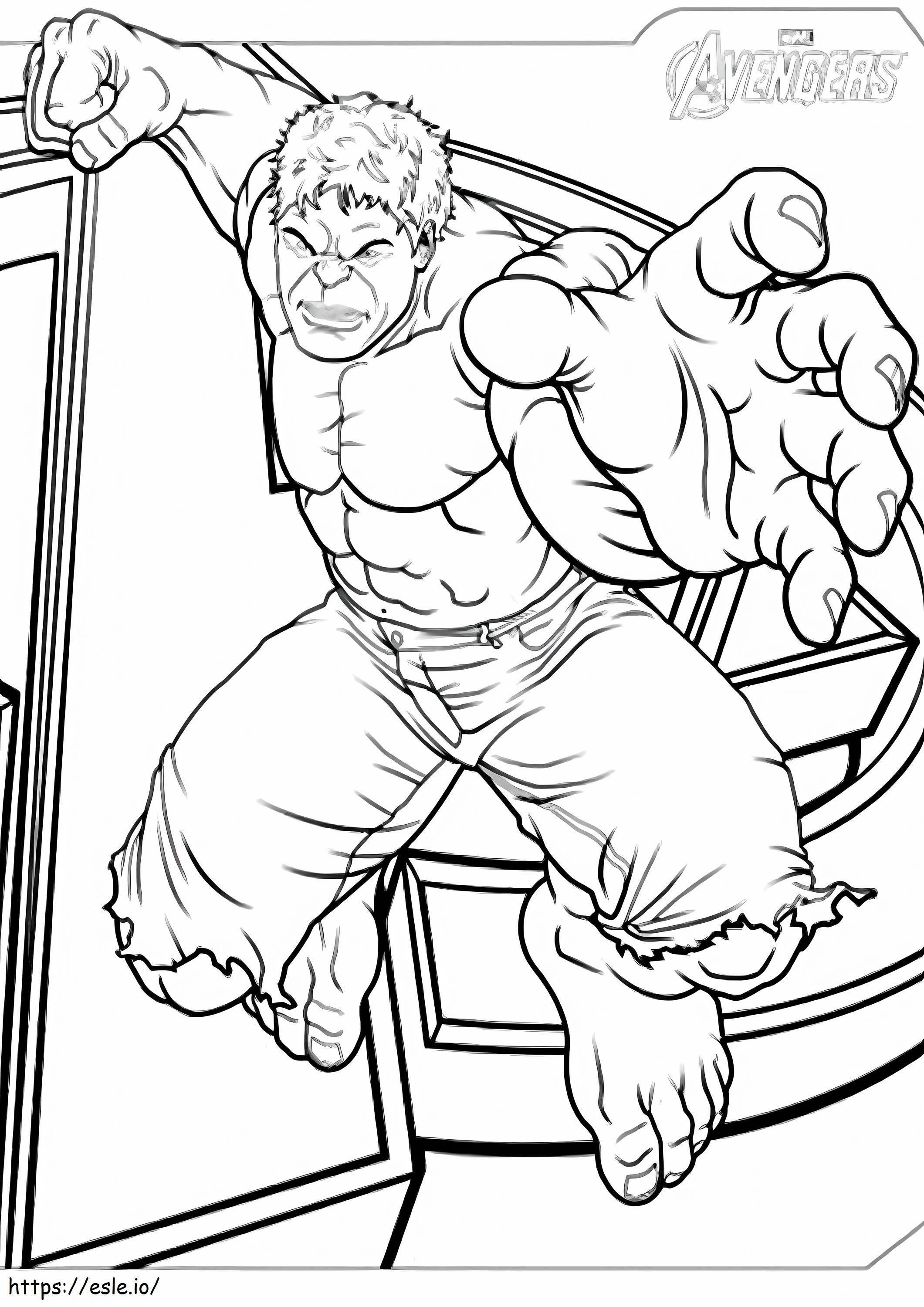 Hulk Attack coloring page