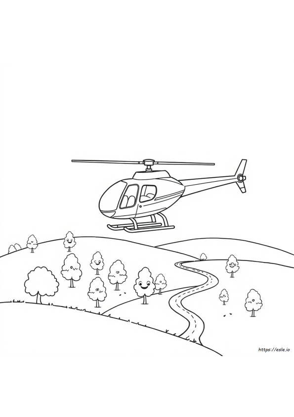 Helikopteri Värityskuva