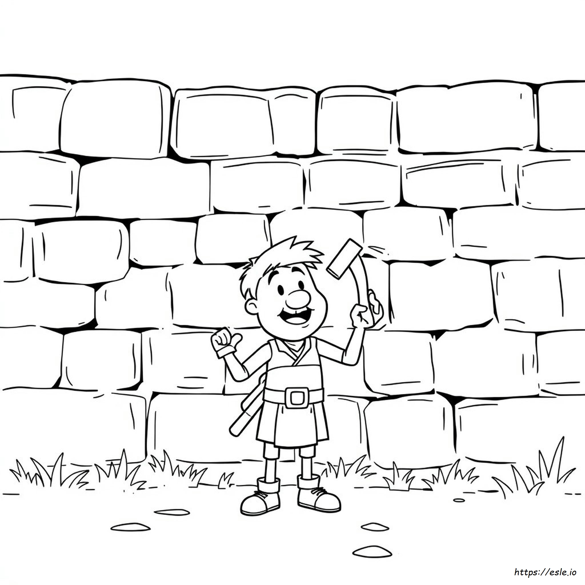Veggietales Josh And The Big Wall Coloring Page