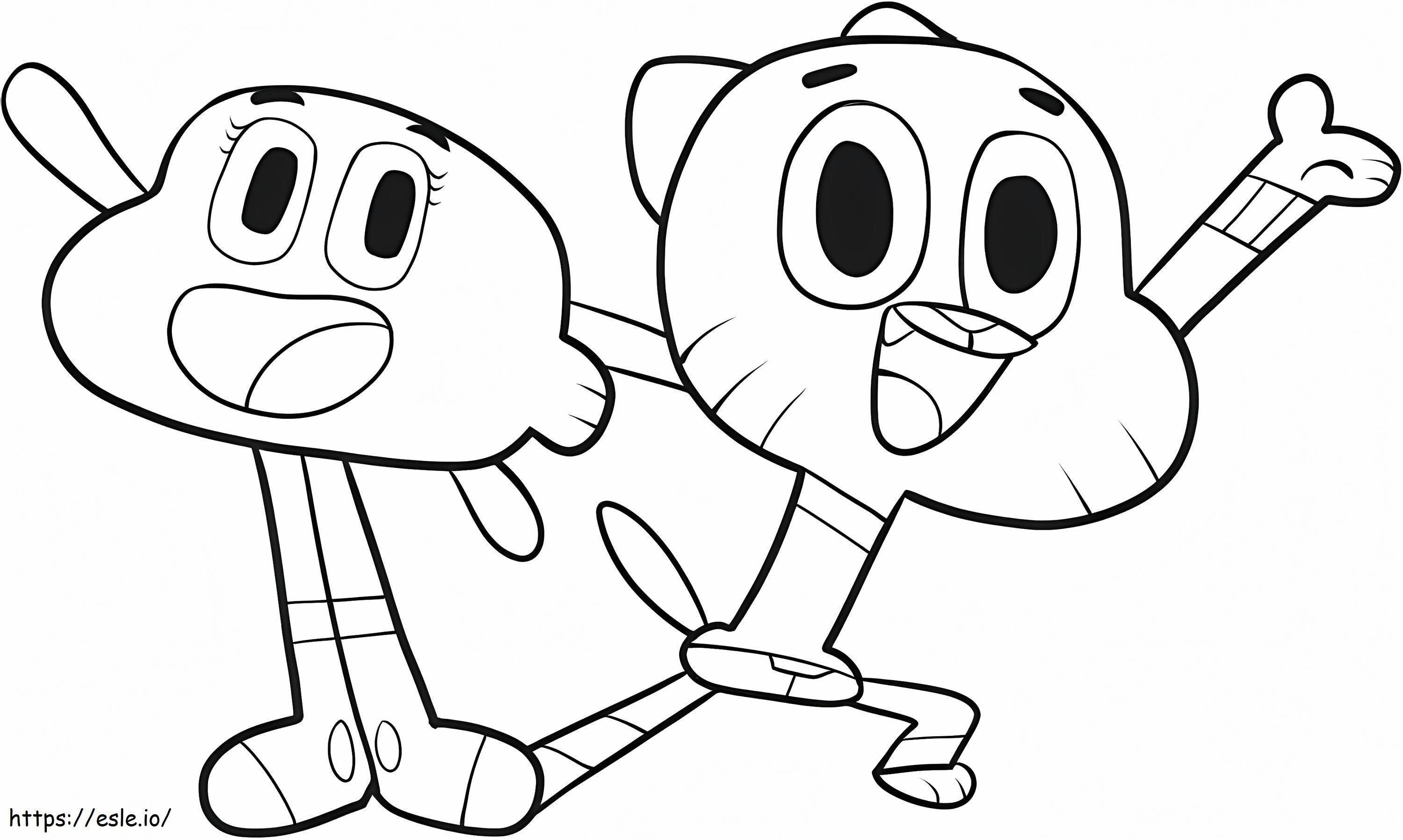 Darwin Y Gumball coloring page