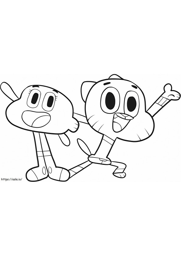 Darwin Y Gumball coloring page