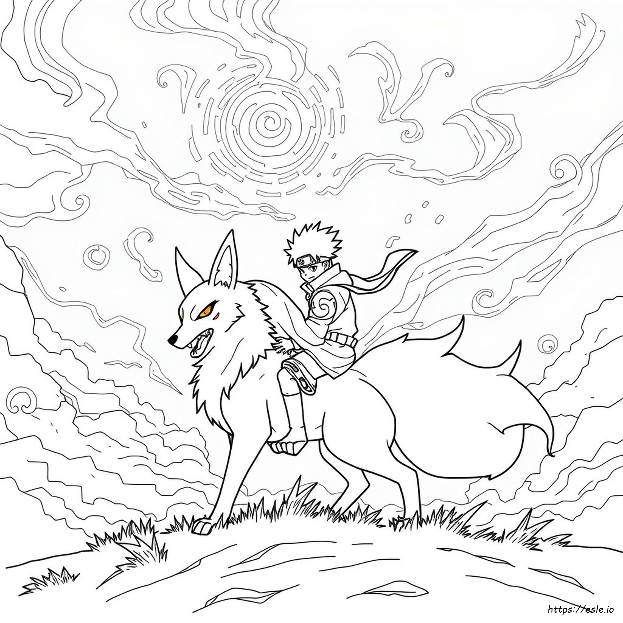 Naruto Nine Tails Coloring Pages