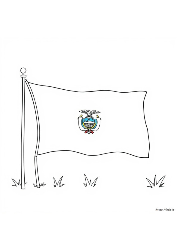Ecuador Flag Coloring Page