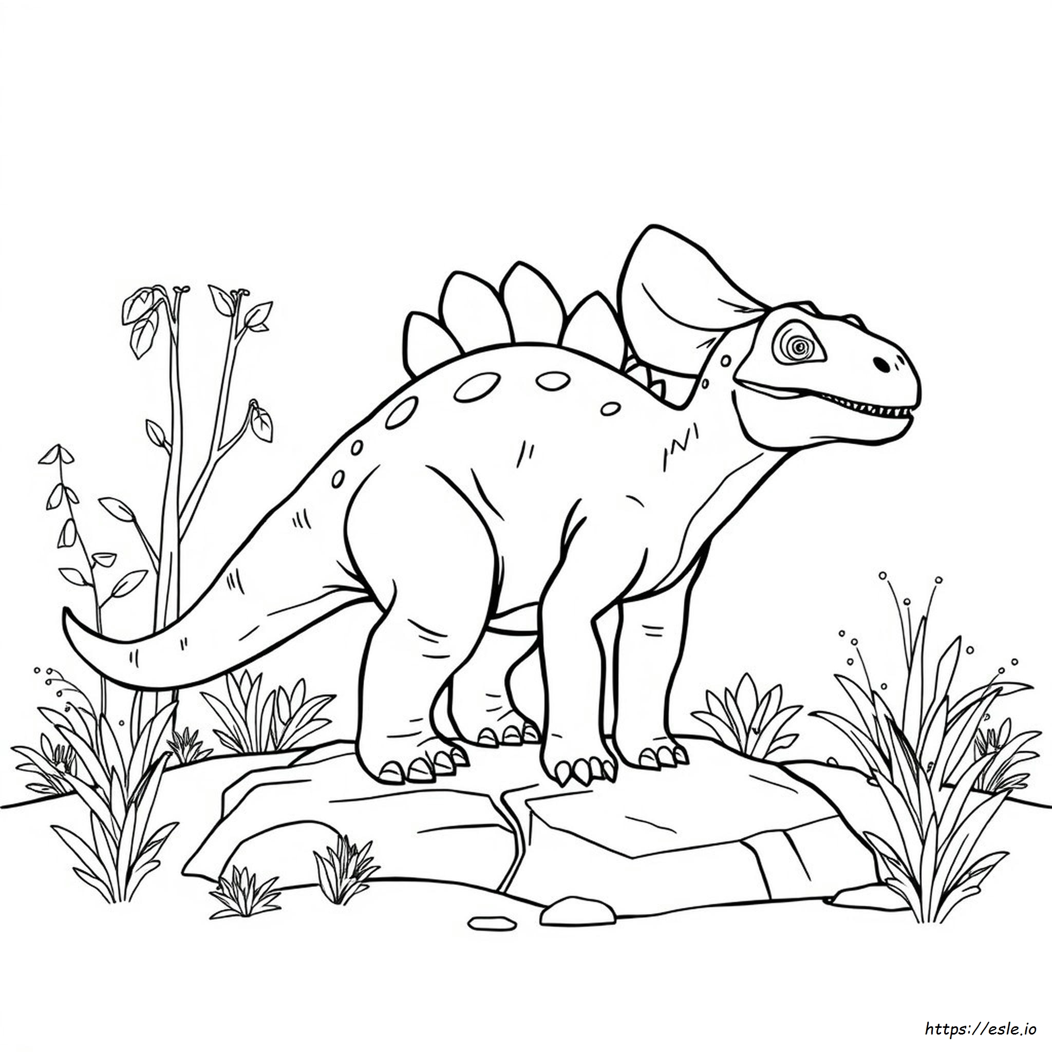 Pachycephalosaurus Coloring Page