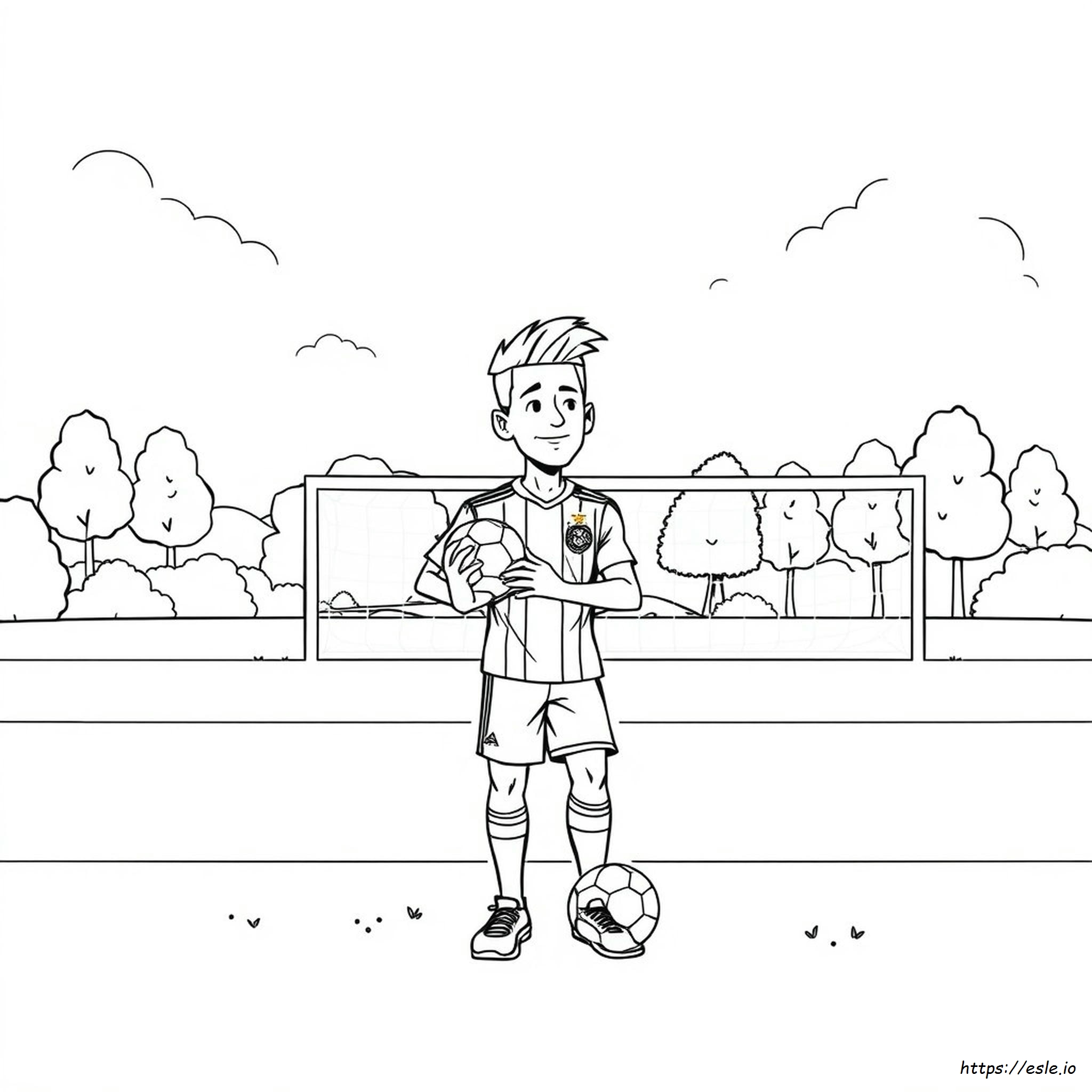 Coloring Neymar Drawing Easy