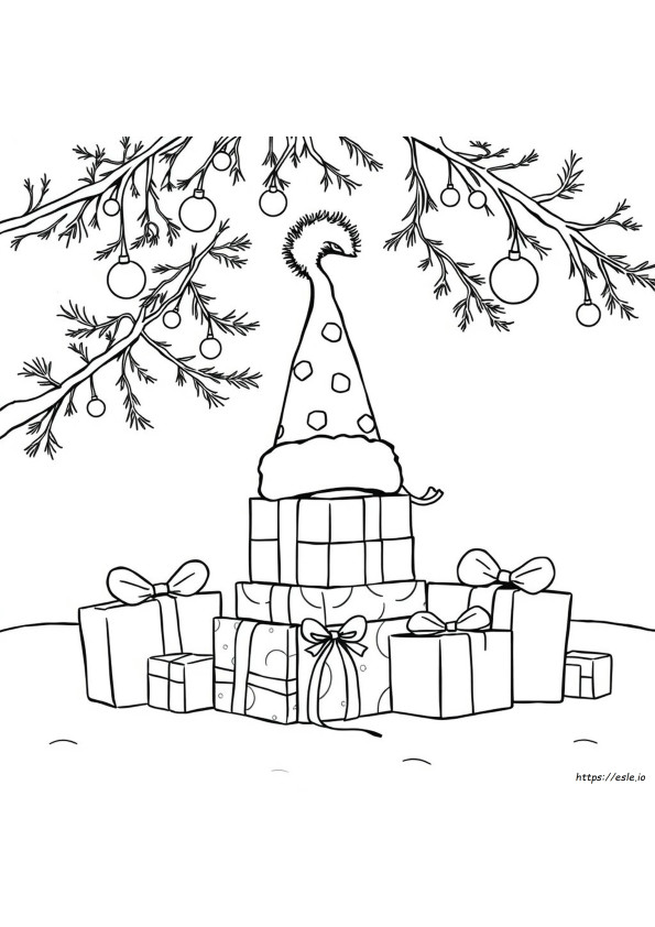 Neujahrs-Hut Ausmalbild