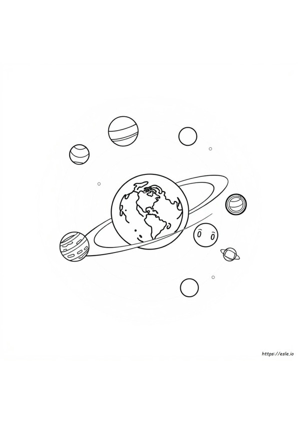 Dessin Système Solaire Pour Coloriage