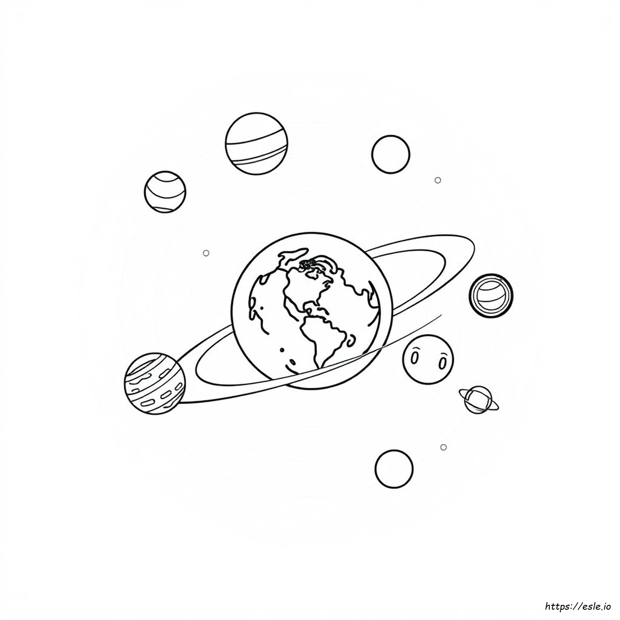 Solar System Drawing For Colouring