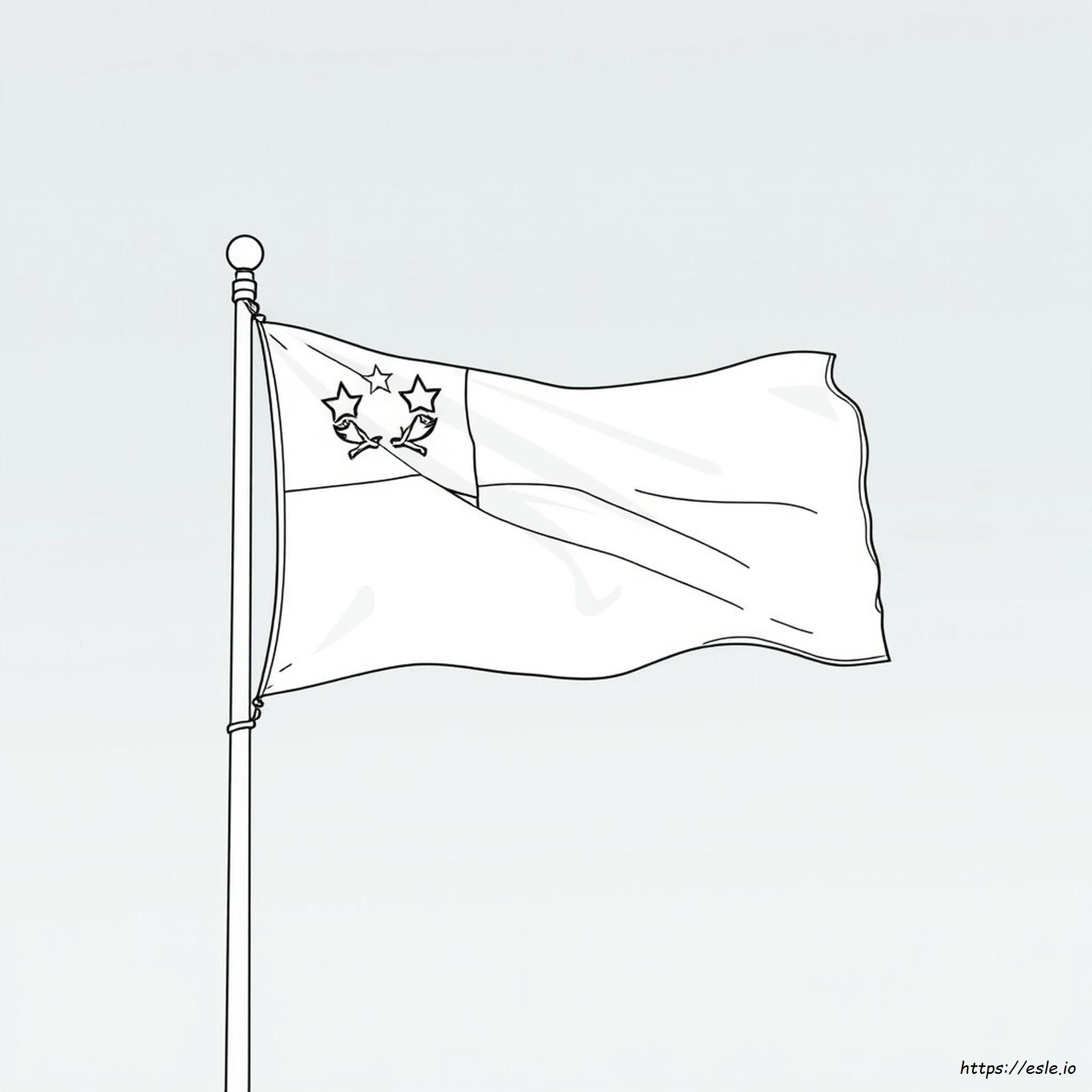 National Flag For Colouring