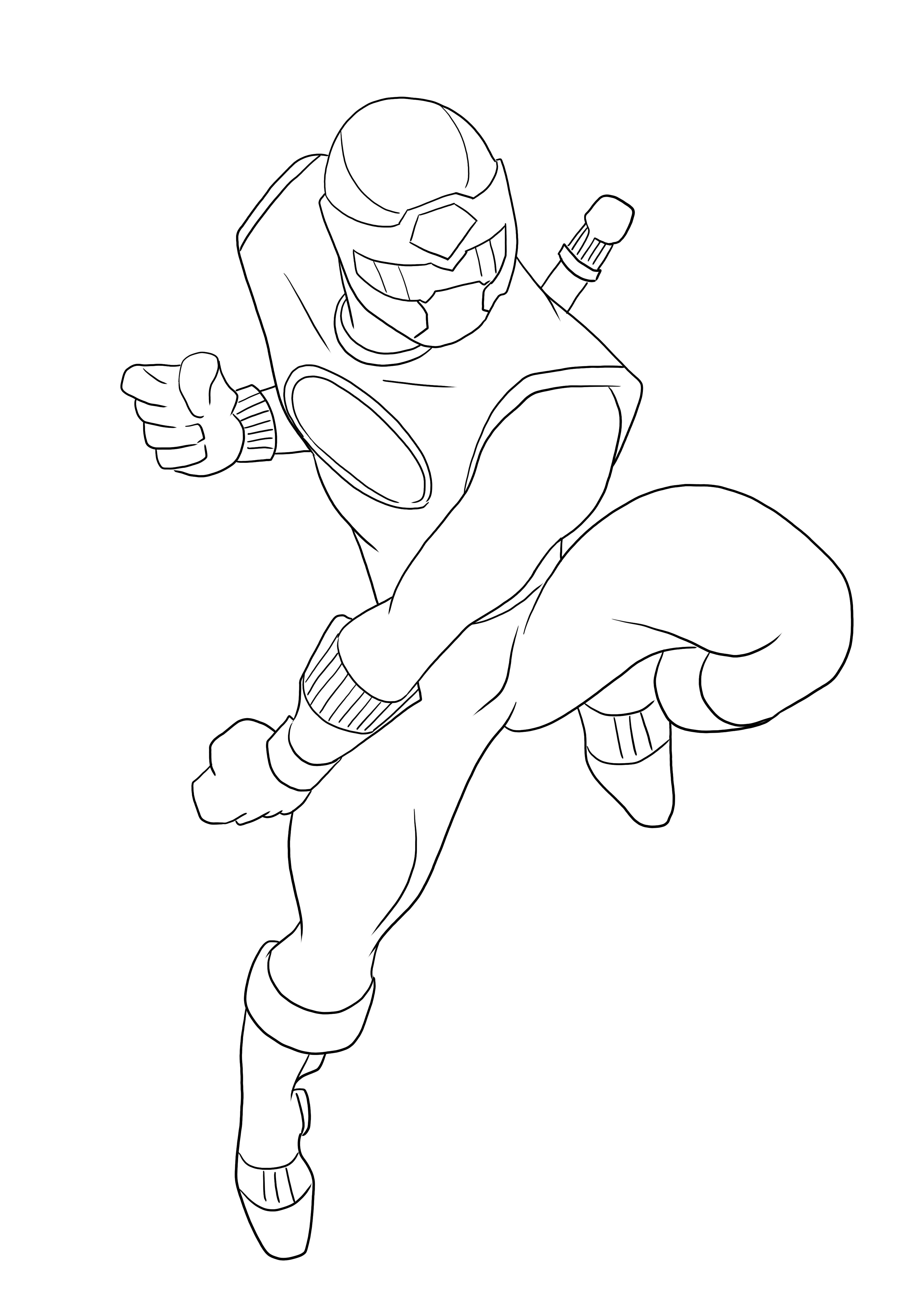 Power Ranger free printable for coloring to learn about all Marvel heroes