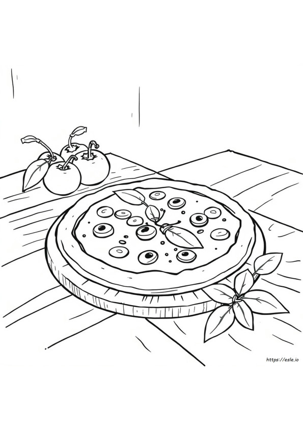 Food Pizza Coloring Pages