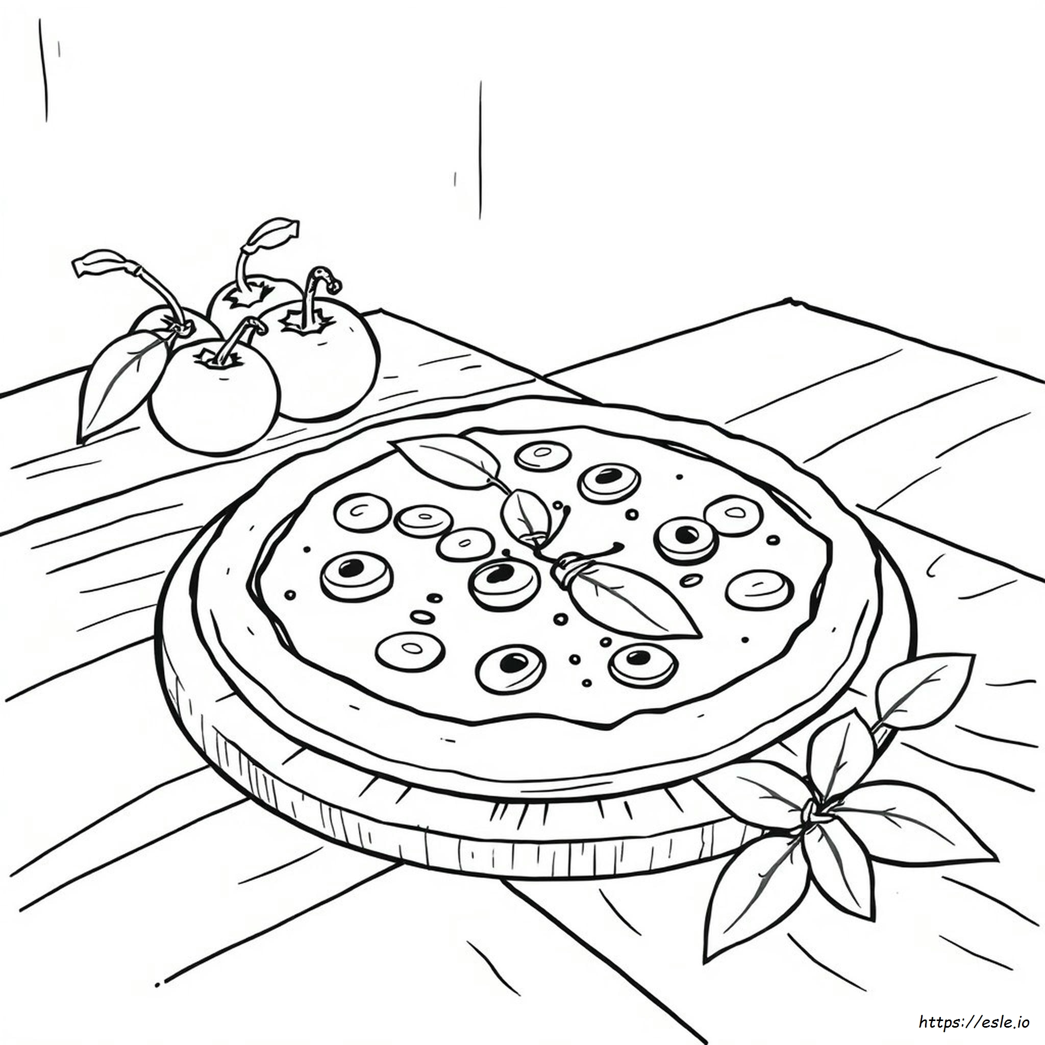Food Pizza Coloring Pages