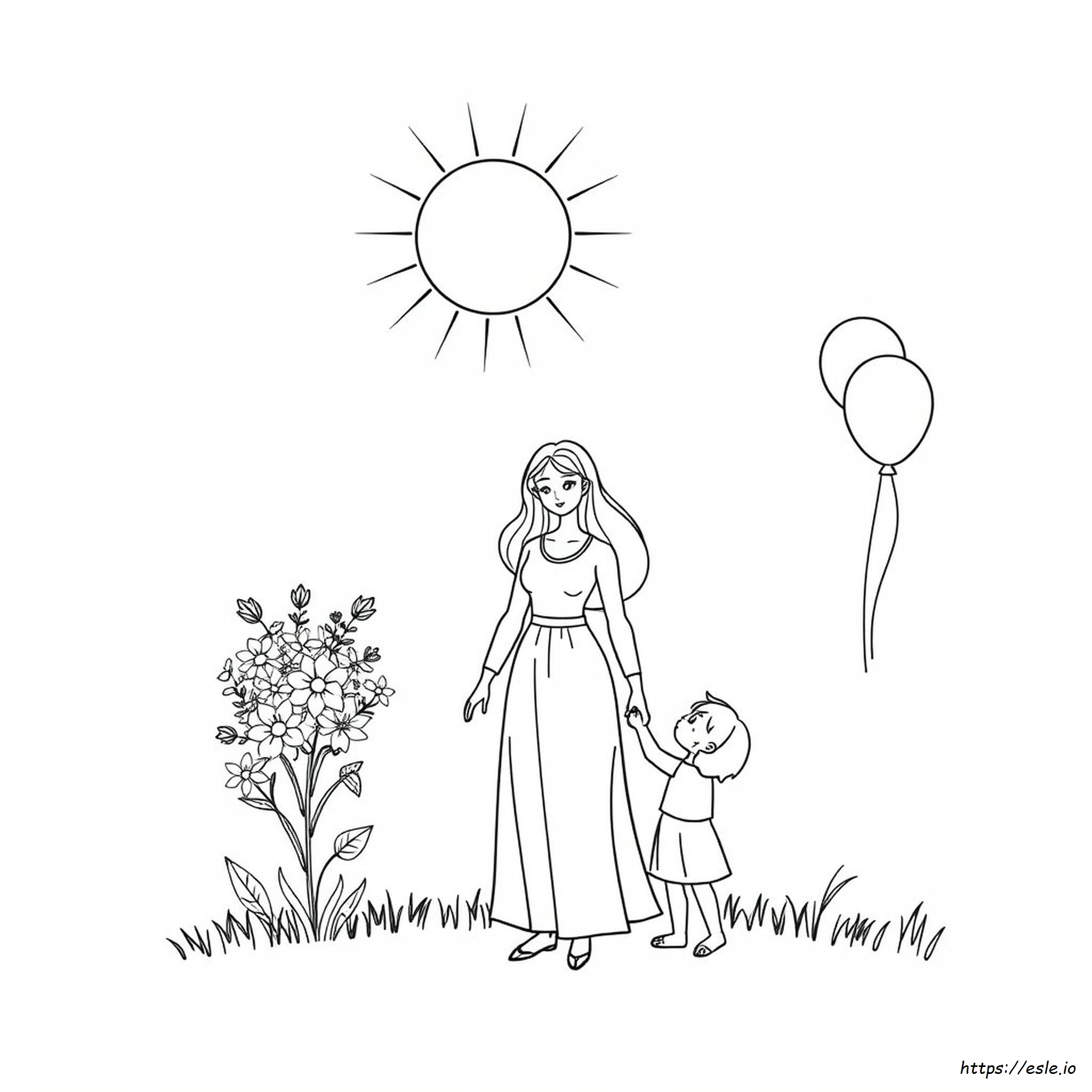 Best Mum Ever Colouring Pages