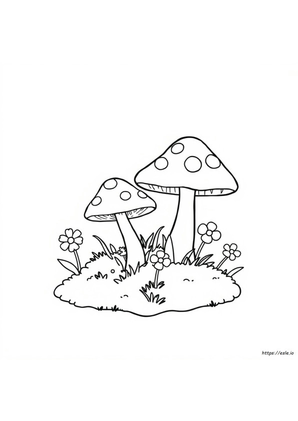 Clipart Fungo Da Colorare In Bianco E Nero