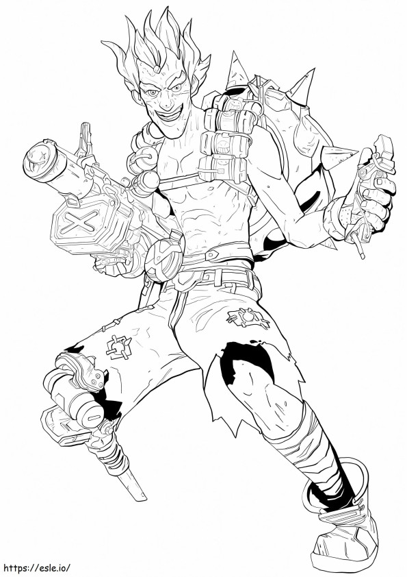1573140340Overwatch Junkrat Frag Launcher coloring page