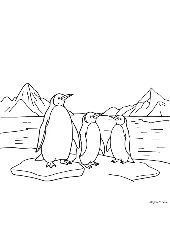 Penguin Coloring Sheets Free
