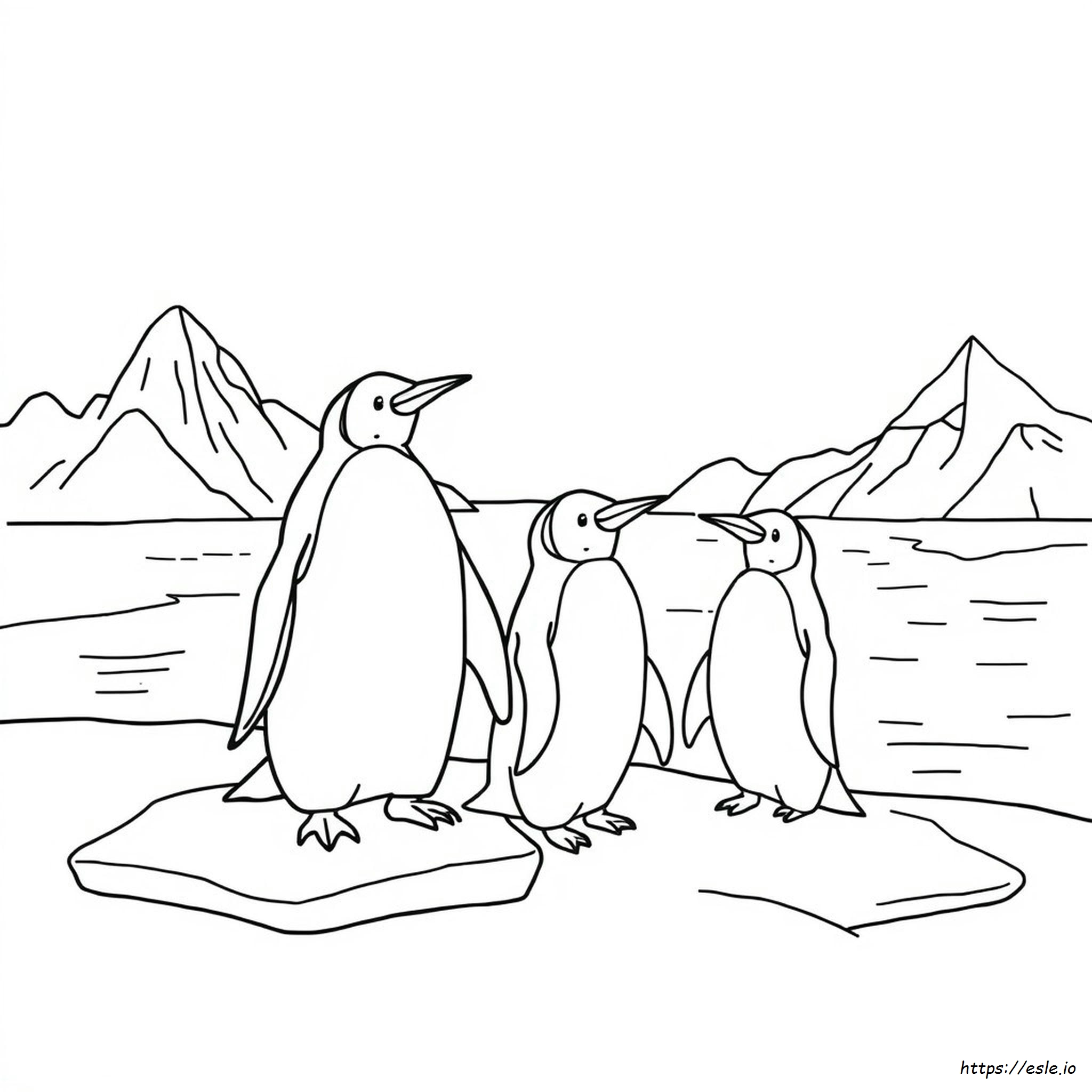 Penguin Coloring Sheets Free