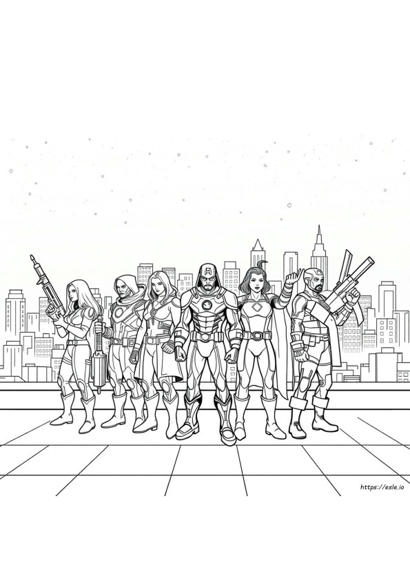 Avengers Coloring Paper