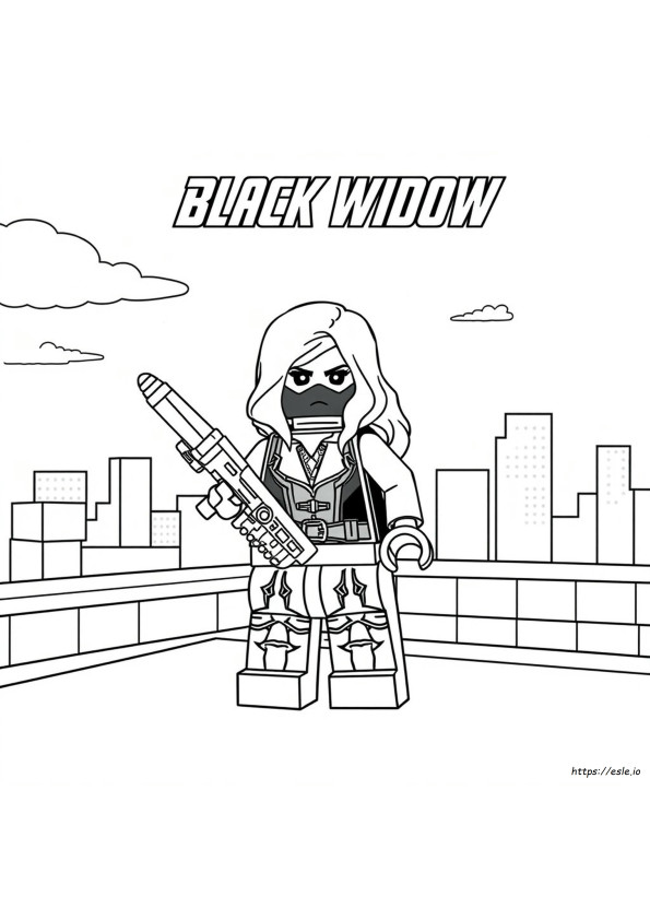 Coloriage Lego Black Widow