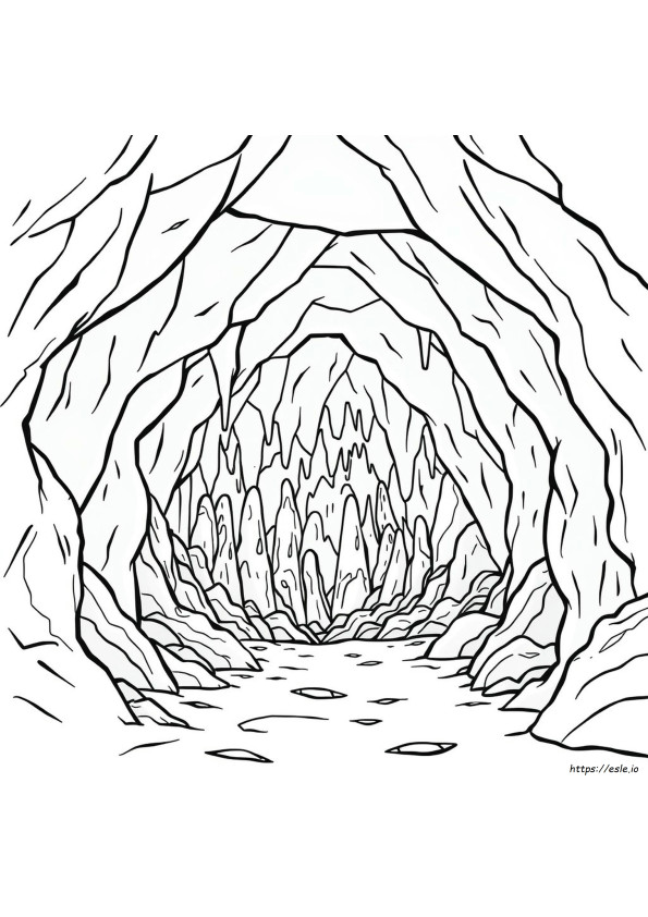Caverna Para Colorir