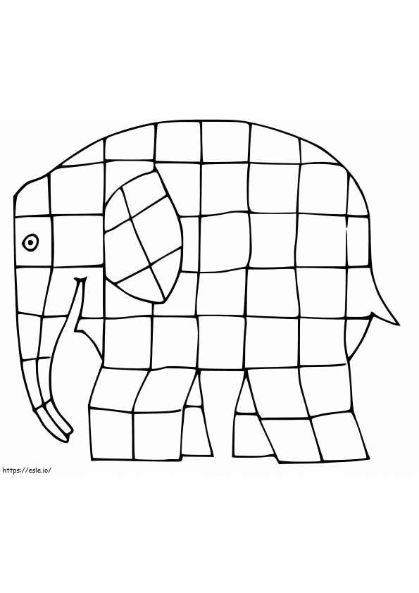 Gratis Elmer de olifant kleurplaat