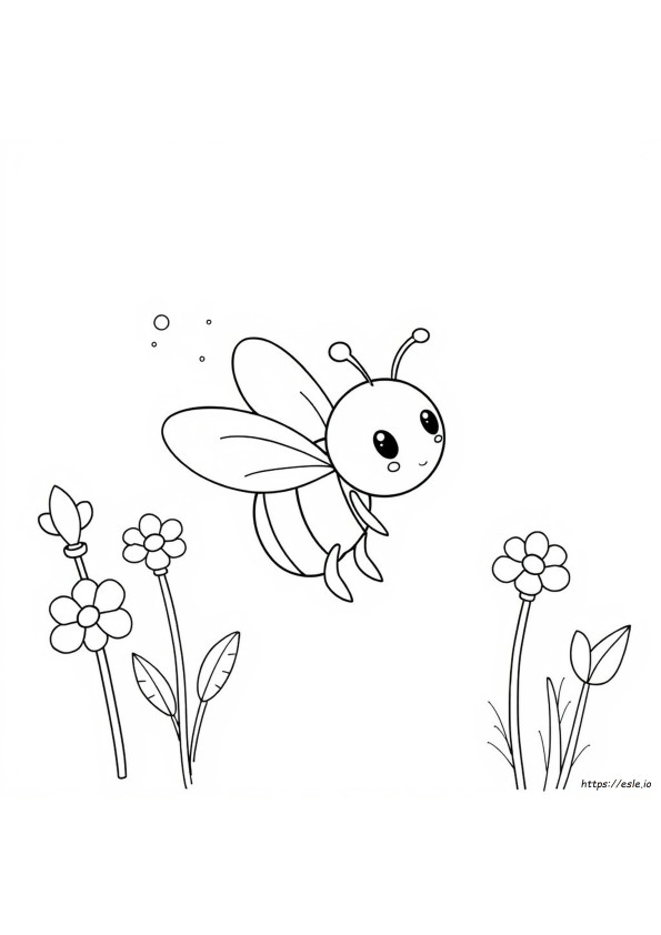Coloriage Abeille Mignonne