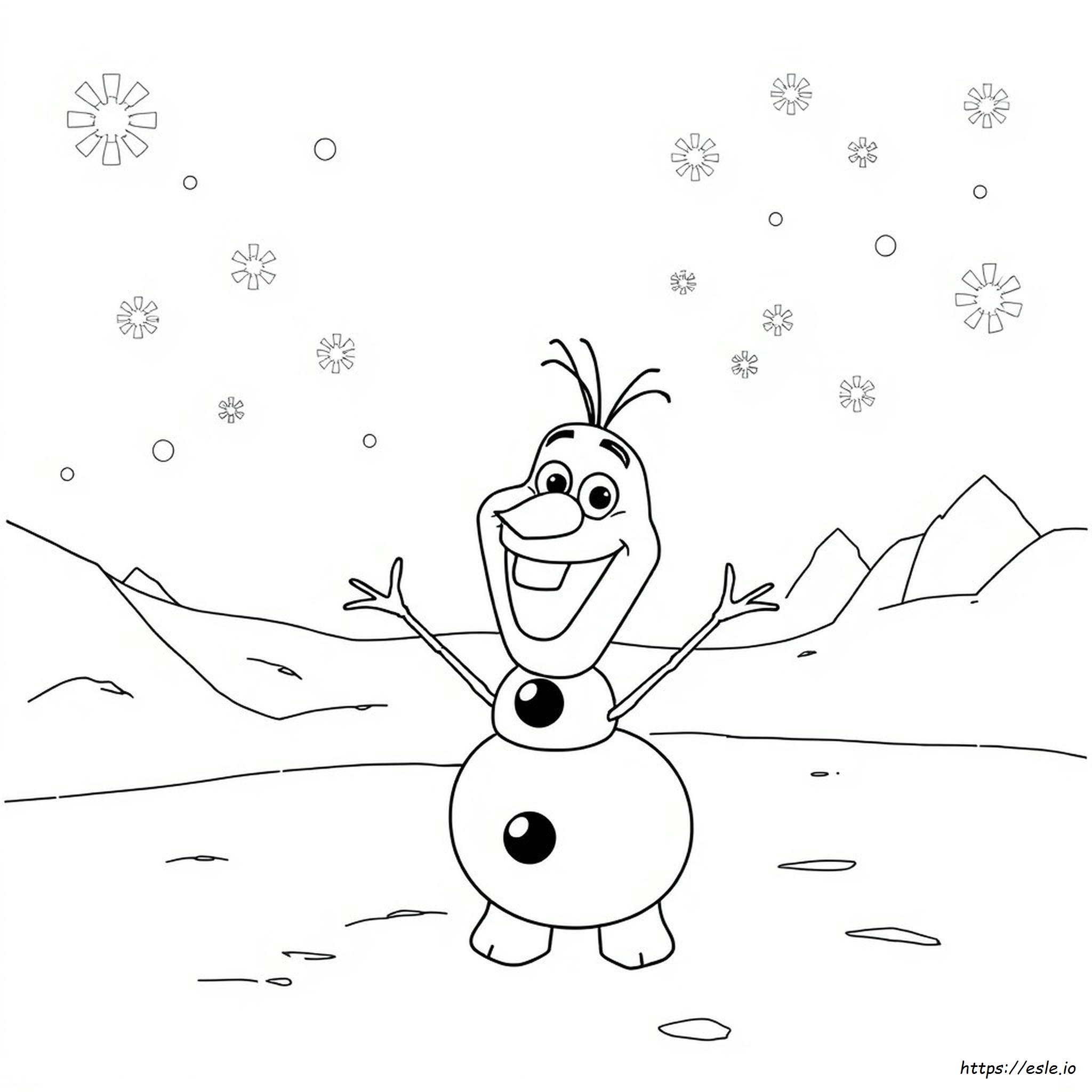 Olaf Frozen Colouring Pages