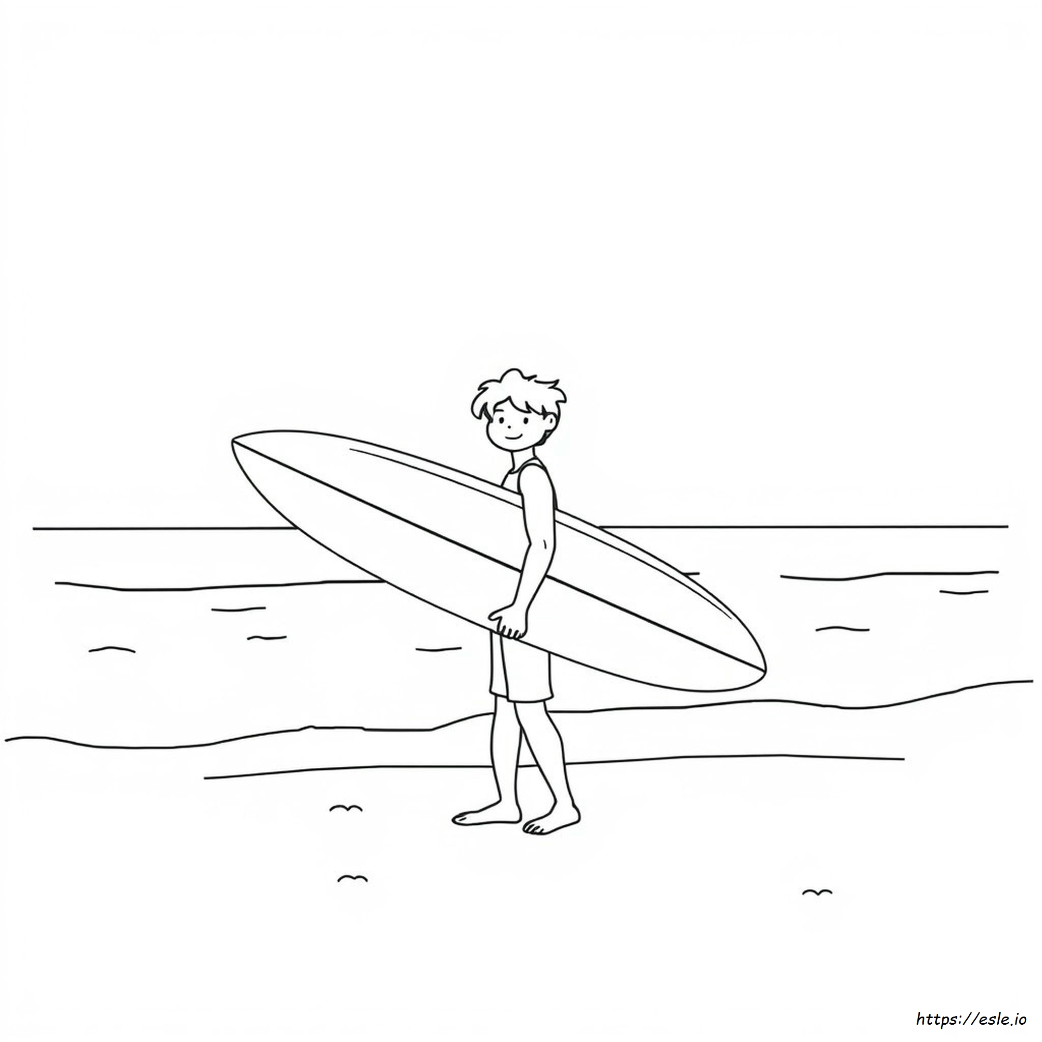 Surf Board Color Page
