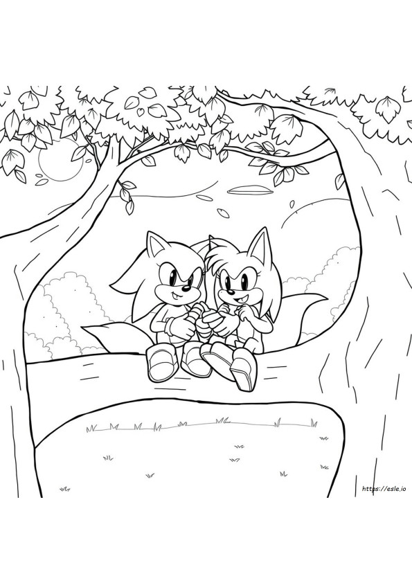 ソニックナックルズ ぬりえ