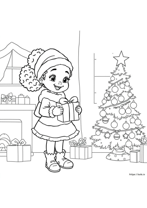 Gambar Mewarnai Natal Afrika Amerika