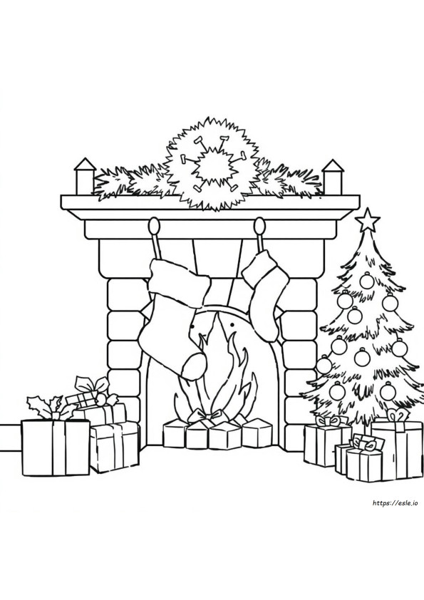 Coloriage Chaussette De Noël À Imprimer
