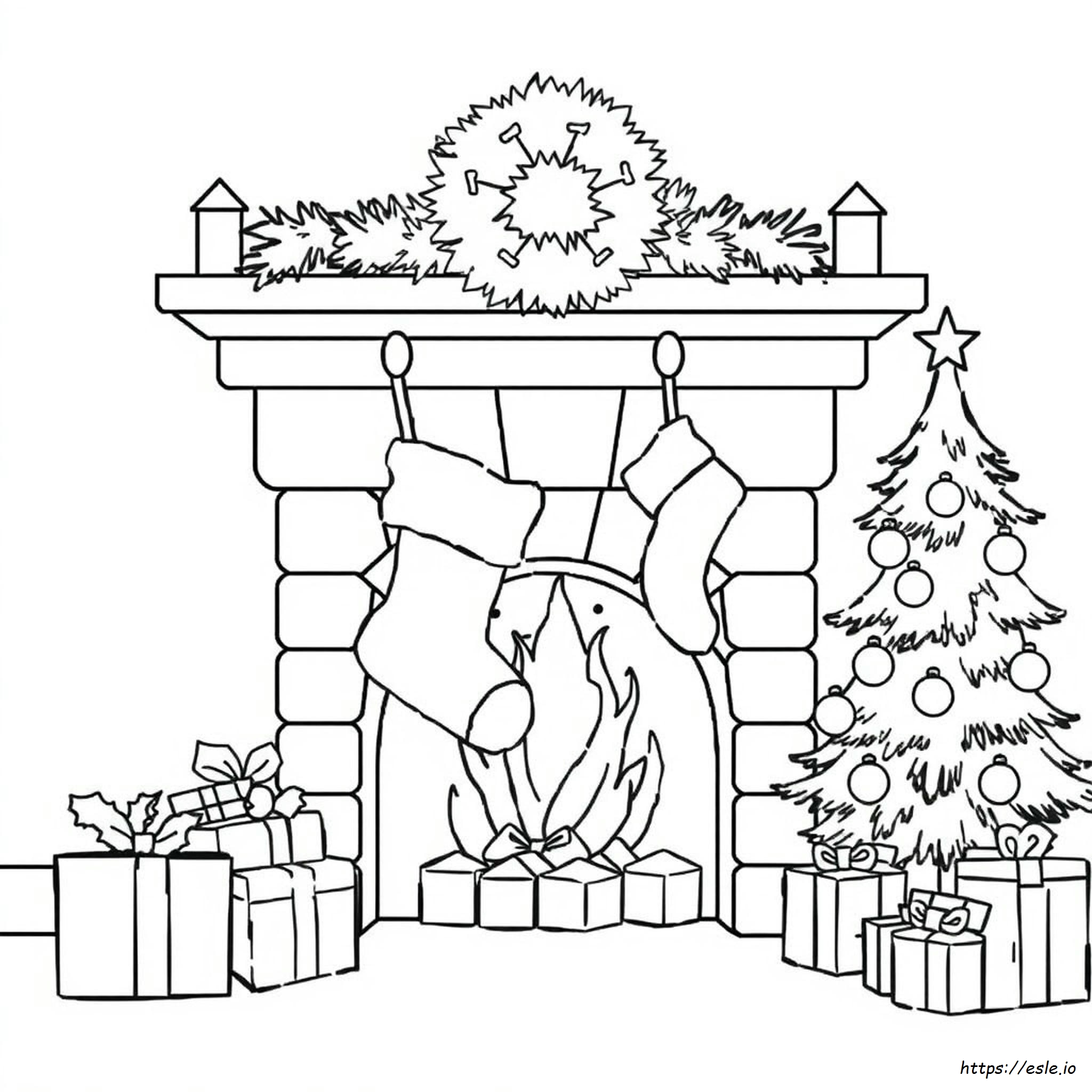 Meia De Natal Para Colorir Para Imprimir
