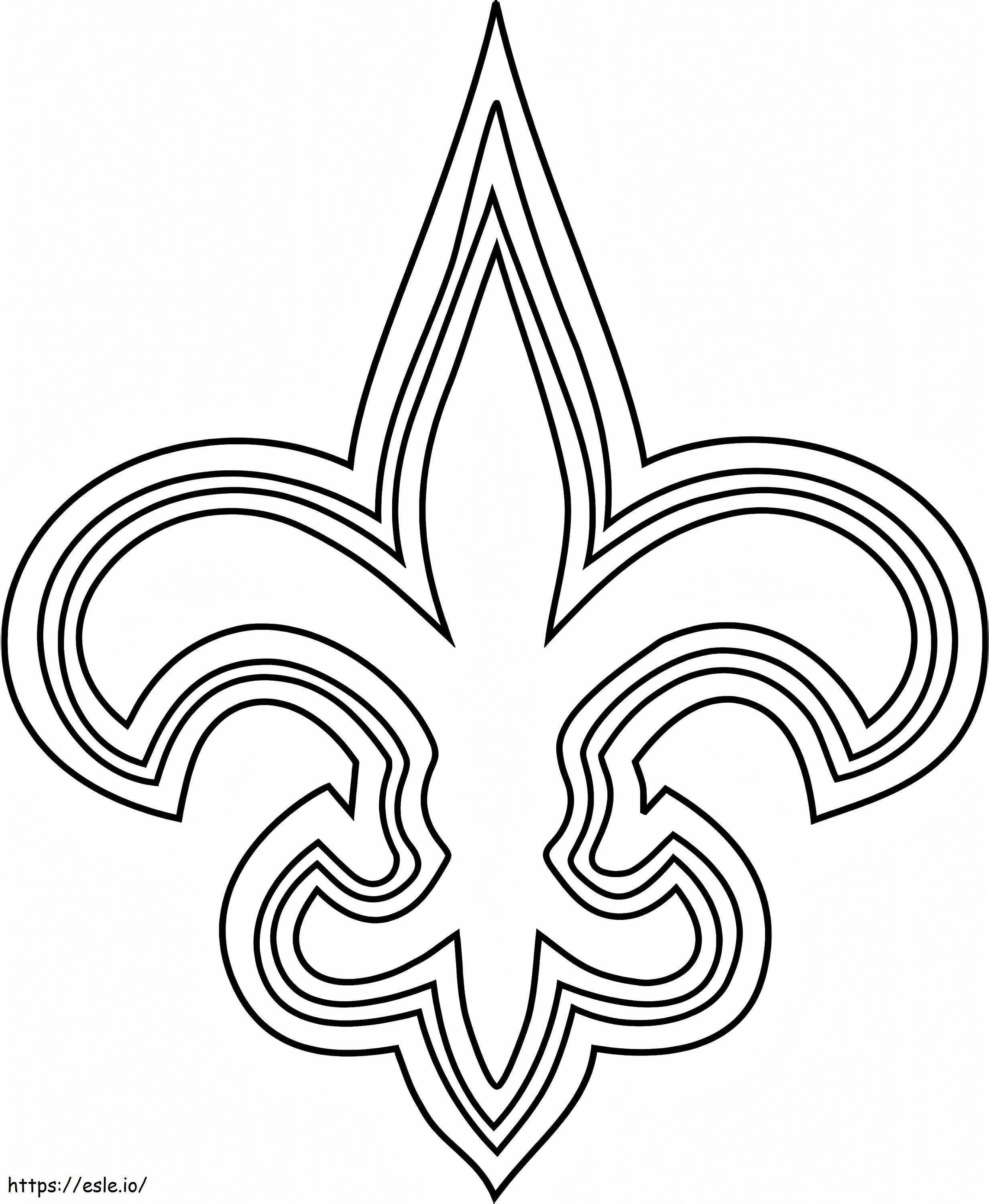 Logotipo de los Santos de Nueva Orleans para colorear