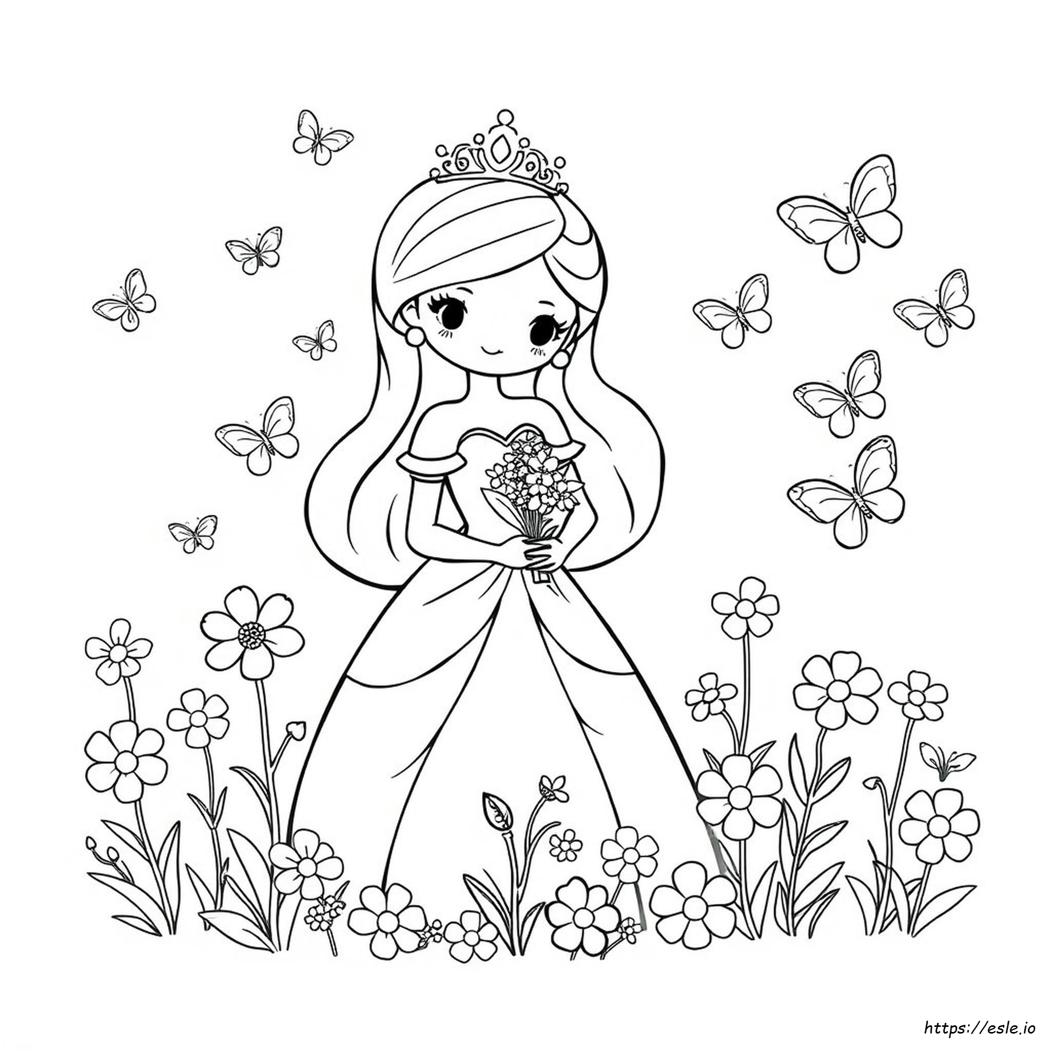 Printable Princess Coloring Pages Kawaii