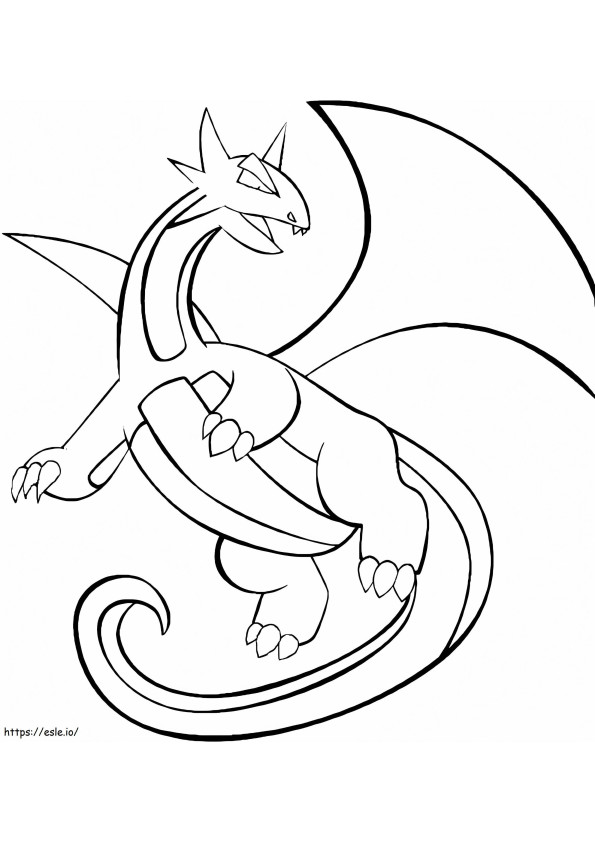 Salamence 4 coloring page